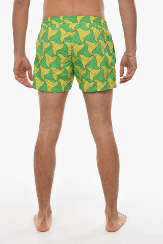 Printed TECH TRIANGLE Swim Shorts