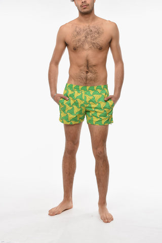 Printed TECH TRIANGLE Swim Shorts