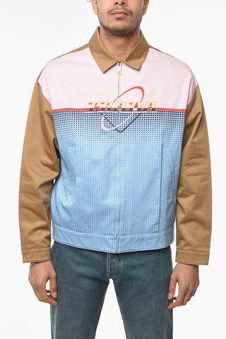 Front Zipped Printed Cotton Jacket