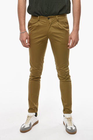 Stretchy Cotton MALLARD Chino Pants with Single Pleat