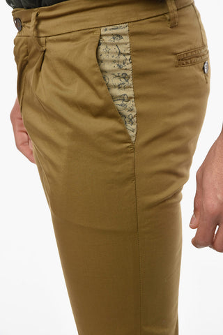 Stretchy Cotton MALLARD Chino Pants with Single Pleat