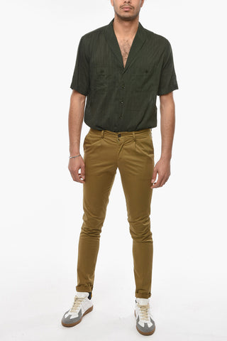 Stretchy Cotton MALLARD Chino Pants with Single Pleat