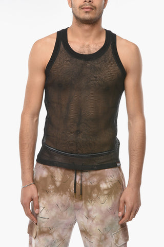 BEACHWEAR Mesh Crewneck Top