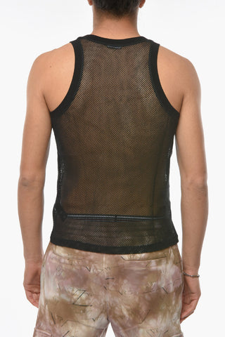 BEACHWEAR Mesh Crewneck Top