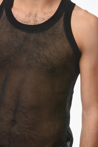 BEACHWEAR Mesh Crewneck Top