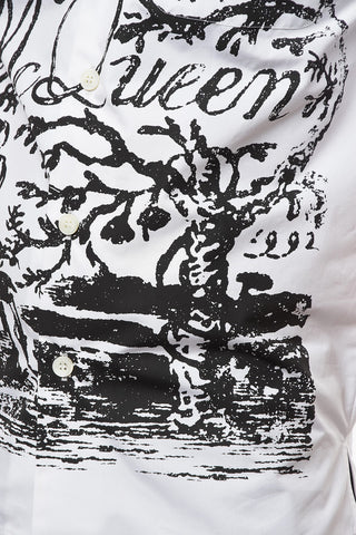Printed Short-sleeved Shirt with Breast Pocket