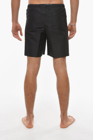 Printed Swim Shorts With Drawstrings