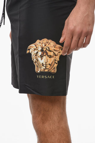 Printed Swim Shorts With Drawstrings