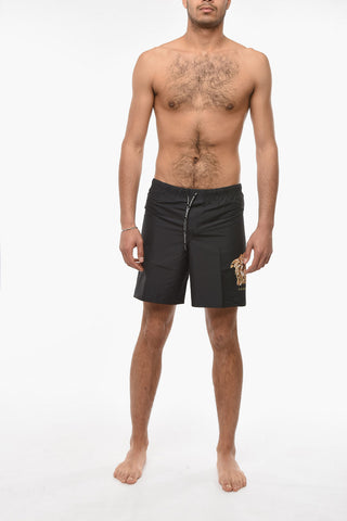 Printed Swim Shorts With Drawstrings