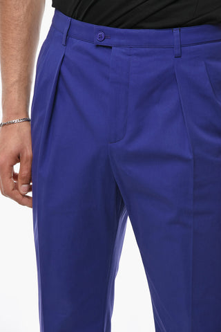 Cotton Double-pleated Chino Pants