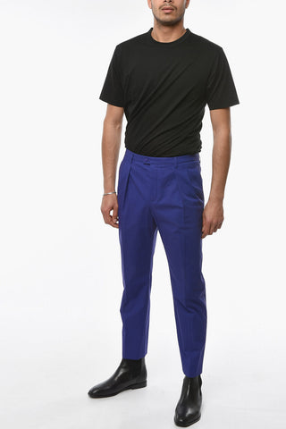 Cotton Double-pleated Chino Pants