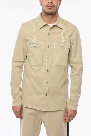 DRKSHDW Camicia WORK in Denim con Dettaglio Hardware argentati