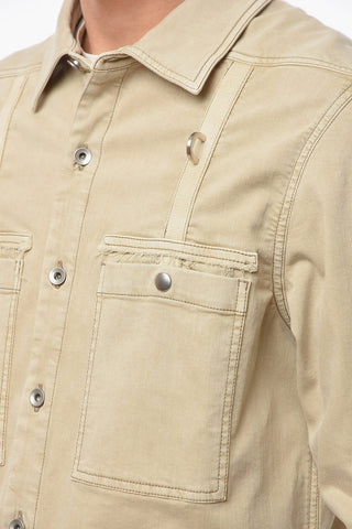 DRKSHDW Camicia WORK in Denim con Dettaglio Hardware argentati
