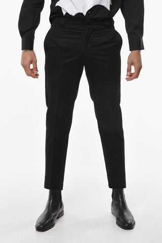 Hidden Fastening Cotton Chinos Pants