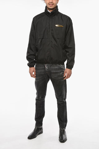 COUTURE! Nylon Windbreaker with Foldable Hood