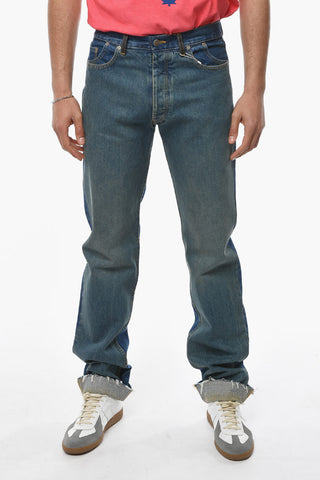 MM10 Jeans Dritti con Orlo Sfrangiato