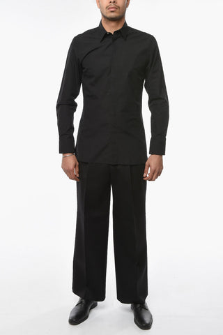 Camicia in Popeline di Cotone con Ricamo Logo 4G