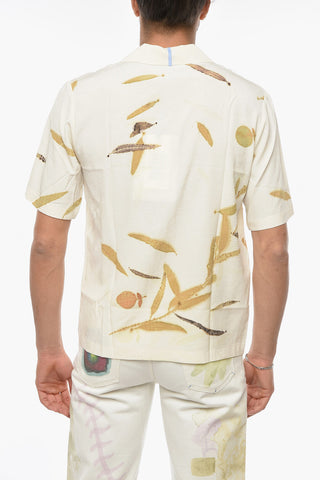 MCQ Silk-crepe Short-sleeved Shirt with Print