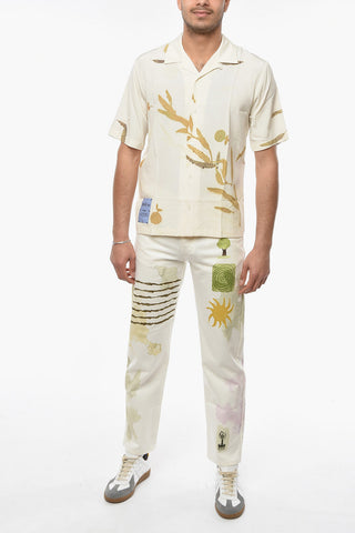 MCQ Silk-crepe Short-sleeved Shirt with Print