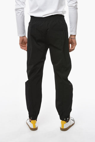 Joggers in Nylon Stretch con Bottone alla Caviglia