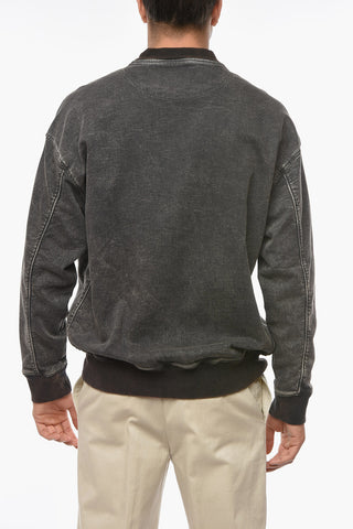 TRACK DENIM Crew Neck KRIB Brushed Cotton Sweatshirt