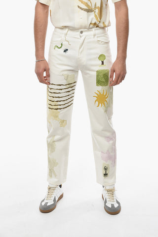 MCQ Jeans a Gamba Diritta con Stampa