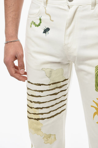 MCQ Jeans a Gamba Diritta con Stampa