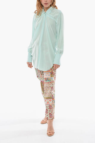 Draped Silk Shirt