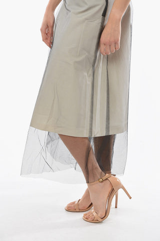 ARTISANAL Double-layered Pleated Midi Skirt