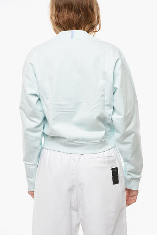 MCQ Brushed Cotton CROP Crewneck Sweatshirt