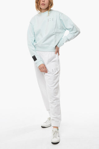 MCQ Brushed Cotton CROP Crewneck Sweatshirt