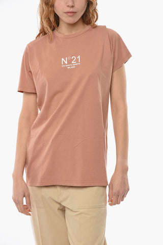 Shirt Sleeved Crewneck T-shirt With logo Print