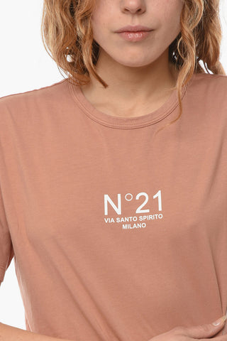 Shirt Sleeved Crewneck T-shirt With logo Print