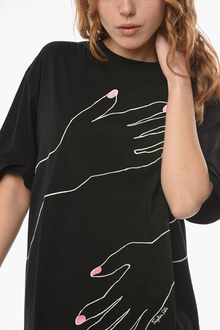 MCQ T-shirt Girocollo OVERSIZED Ricamata