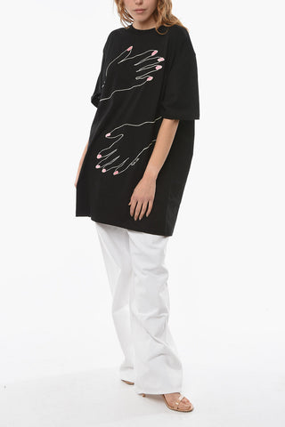 MCQ T-shirt Girocollo OVERSIZED Ricamata