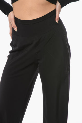 BABEL Elastic Waistband BIAS Silk Pants