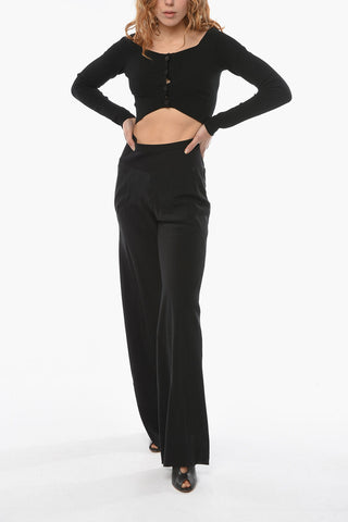 BABEL Elastic Waistband BIAS Silk Pants
