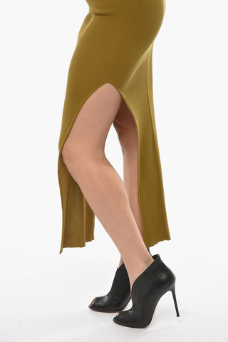 FOGACHINE Gonna in Maglia SACRISKIRT con Doppio Spacco