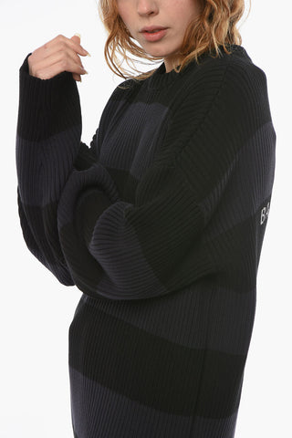 Two-Tone Striped Crew Neck UNISEX Sweater