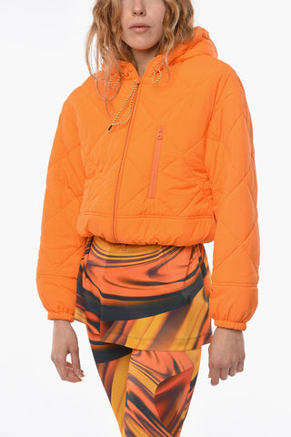 Hooded Quilted Crop Outerwear