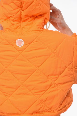 Hooded Quilted Crop Outerwear