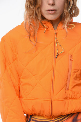 Hooded Quilted Crop Outerwear