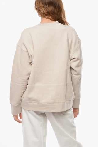 Crew-neck ELICA Sweatshirt with Ton sur Ton Lettering