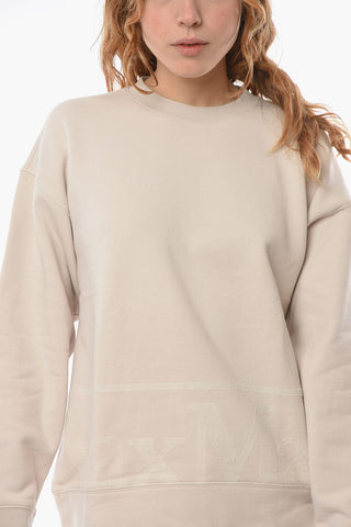 Crew-neck ELICA Sweatshirt with Ton sur Ton Lettering