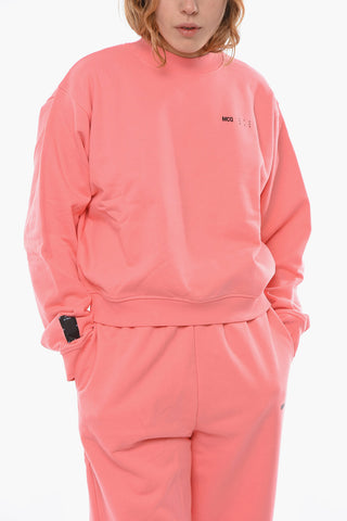 MCQ Felpa Girocollo CROP In Cotone Garzato