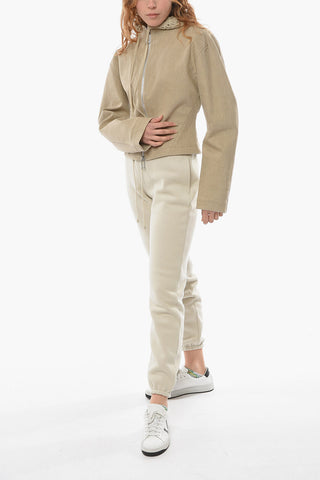 Cotton-blend Jacket with Crochet Hood