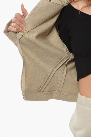 Cotton-blend Jacket with Crochet Hood