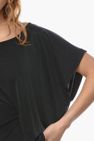 Top JUSTINE Asimmetrico in Jersey di Cupro