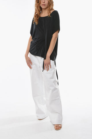 Top JUSTINE Asimmetrico in Jersey di Cupro