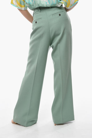 Virgin Wool Flared Fit Pants
